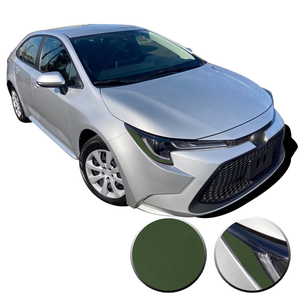 Headlight Amber Delete Accent Overlay Pre Cut Vinyl Decal Compatible with Toyota Corolla 2019 2020 2021