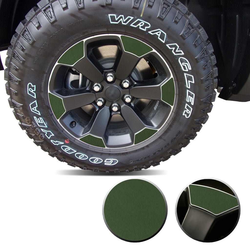 18" Wheel Precut Vinyl Wrap Graphic Decal Overlay Kit Compatible with and Fits Ram 1500 Rebel 2019-2020