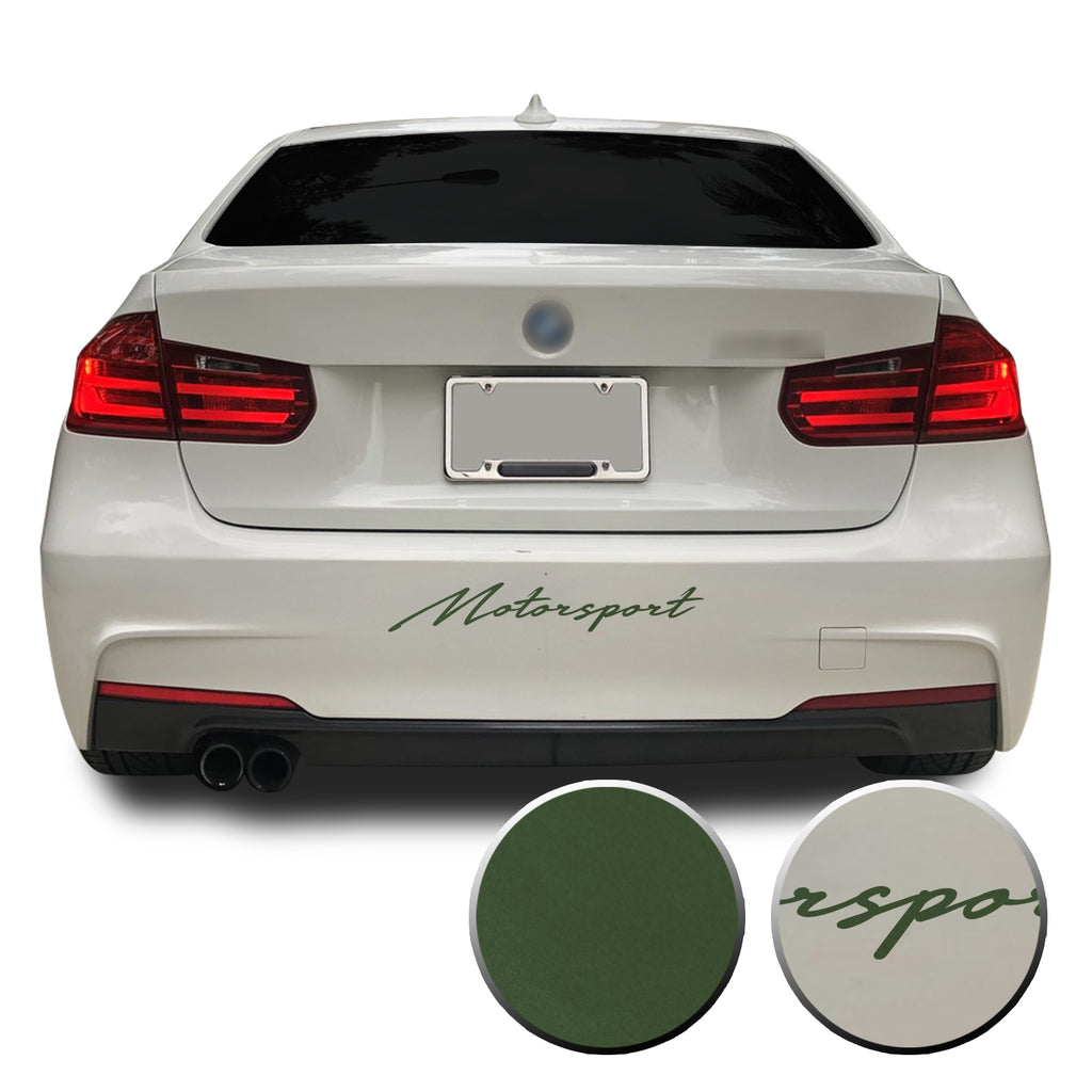 Motorsport Universal Rear Bumper Banner Graphic Overlay Pre Cut Vinyl Decal