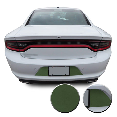 Rear Bumper License Plate Overlay Vinyl Decal Compatible with Dodge Charger 2015 - 2020