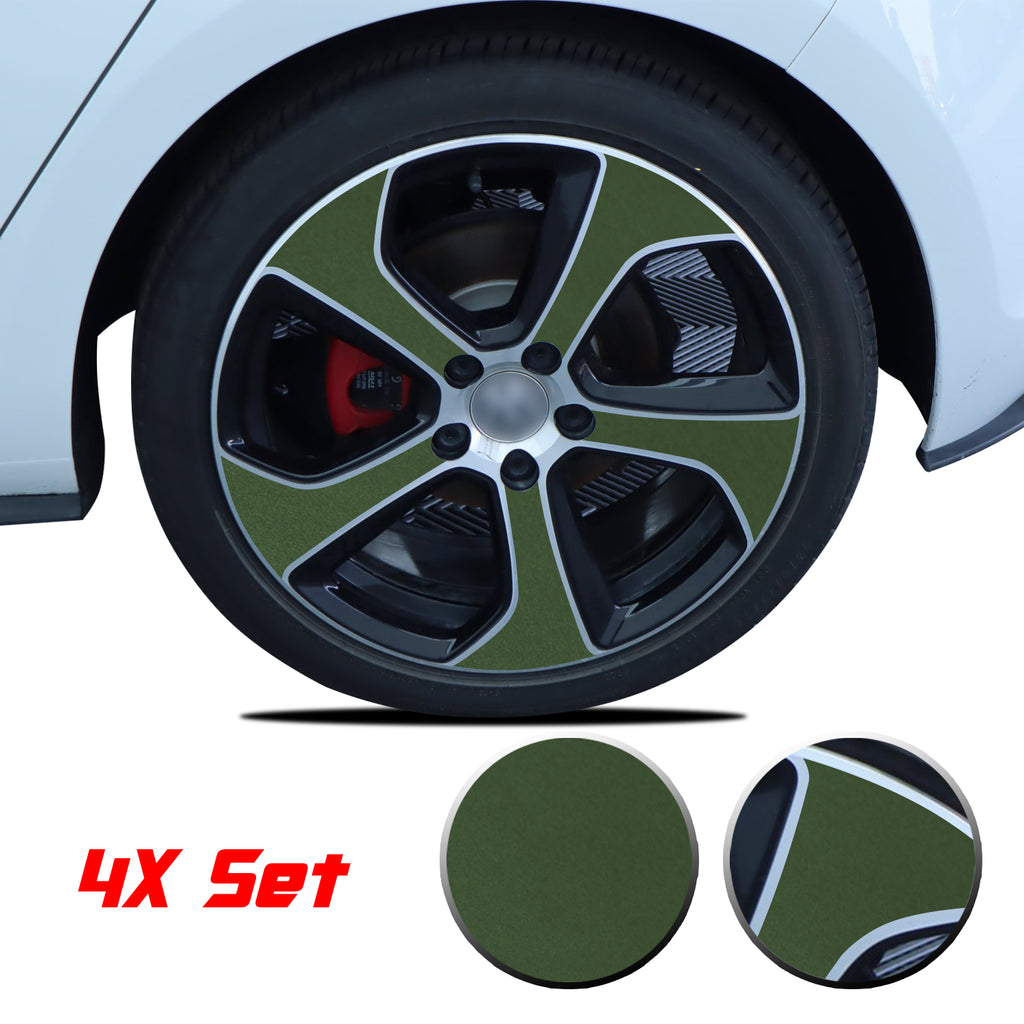 Wheel Rim Overlay Graphic Vinyl Decal Compatible with Volkswagen MK7 GTi 2014-2020
