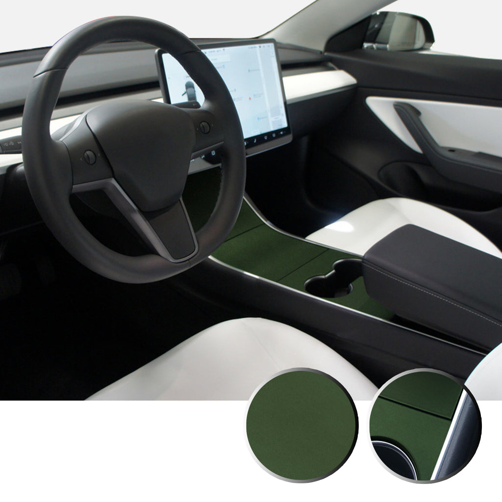 Center Console Vinyl Decal Overlay Trim Wrap Compatible with and Fits Model 3 2017-2020