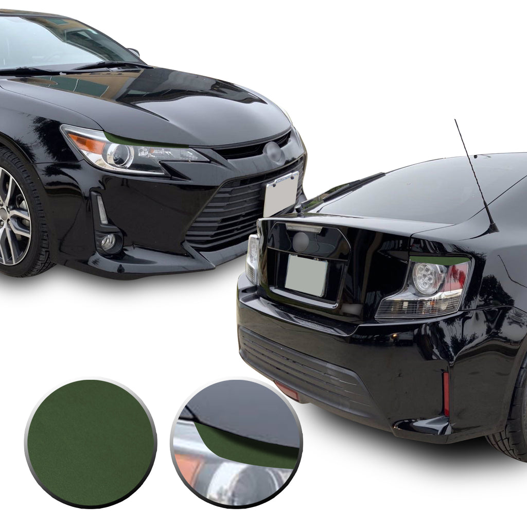 Headlight & Tail Light Eyelid Eyebrow Overlay Vinyl Decal Compatible with Scion tC 2014-2016