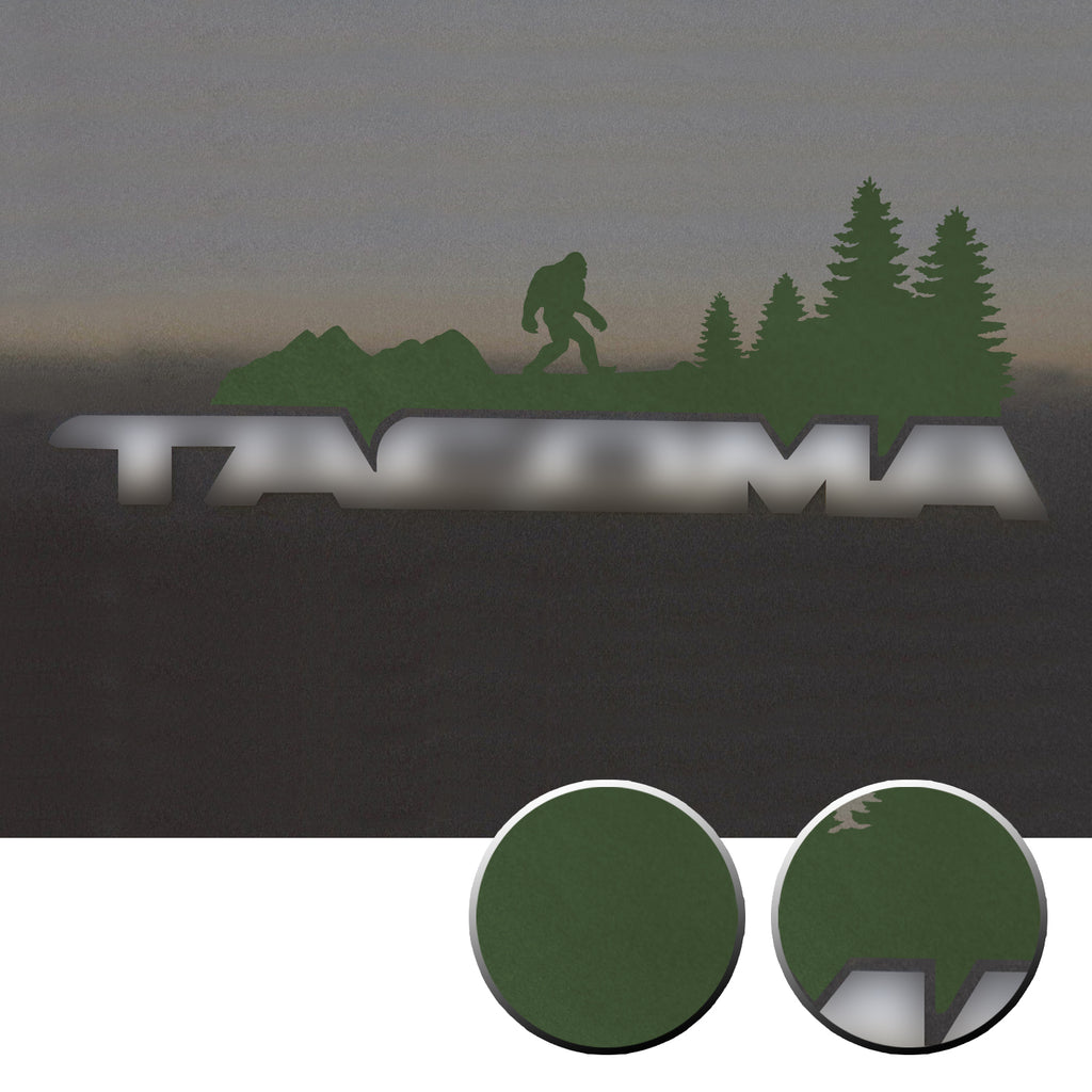 2x Door Badge Emblem Bigfoot Vinyl Decals Overlay Compatible with Toyota Tacoma 2005-2015