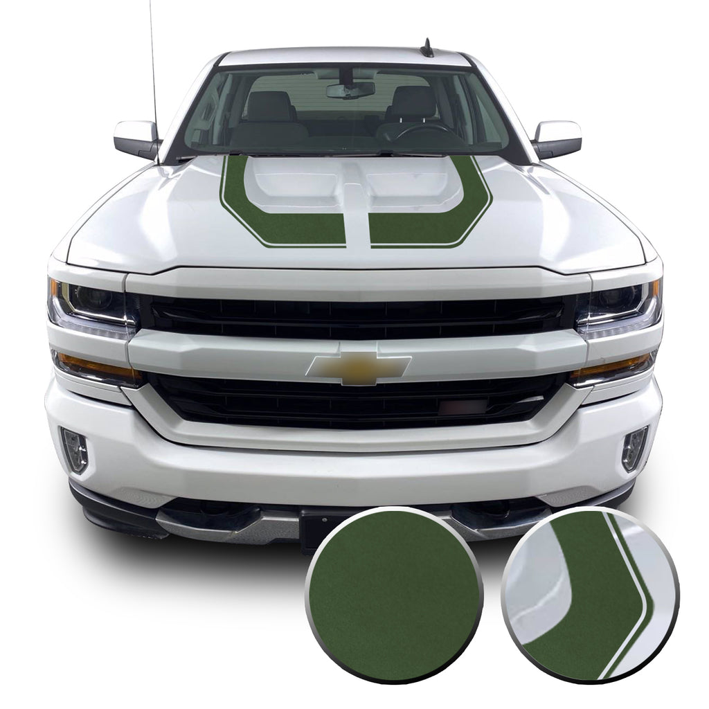 Rally Edition Style Hood Decal for 2016-2018 Z71 Chevrolet Silverado 1500