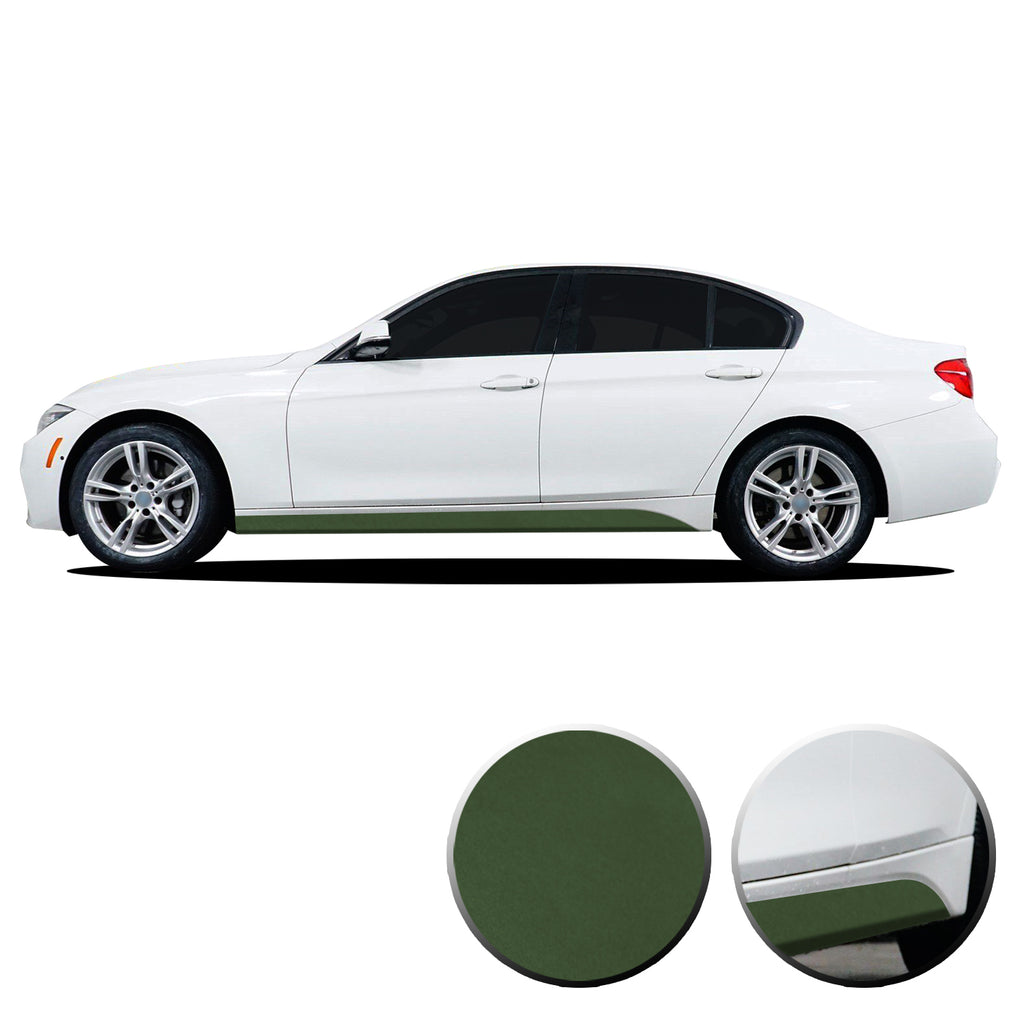 Lower Panel Side Skirt Accent Vinyl Overlay Compatible with BMW 3 Series F30 F31 E90 E91 2007-2019