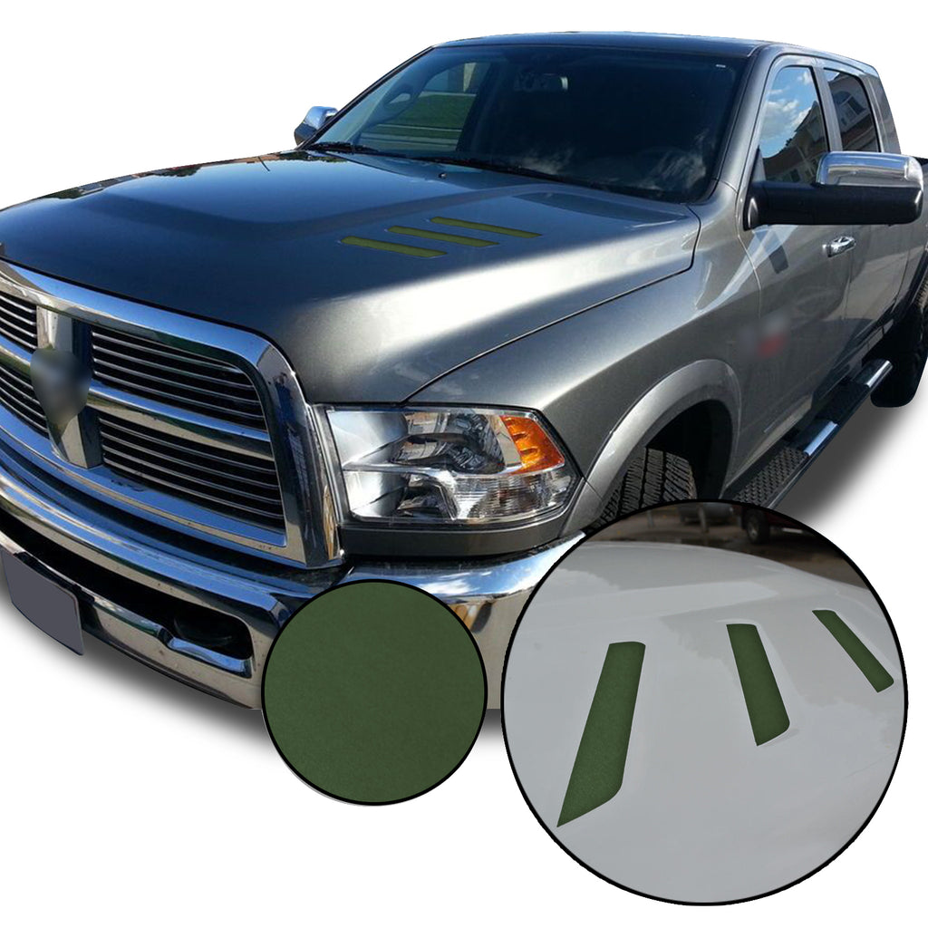 Front Hood Grille Stripe Insert Overlay Vinyl Decal Compatible with and Fits Dodge Ram 2010-2018