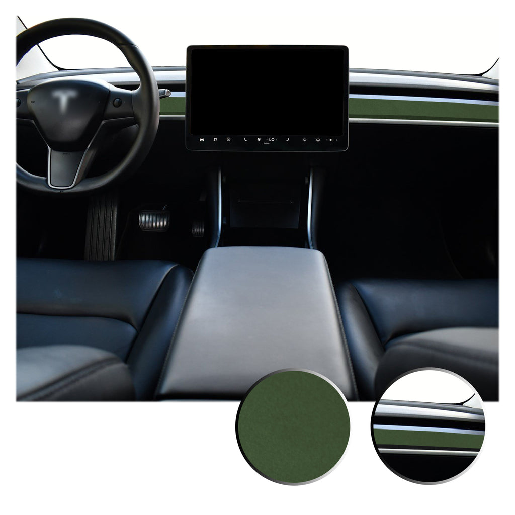 Dashboard Overlay Decal Trim Kit Compatible with and Fits Tesla Model 3 2017-2020