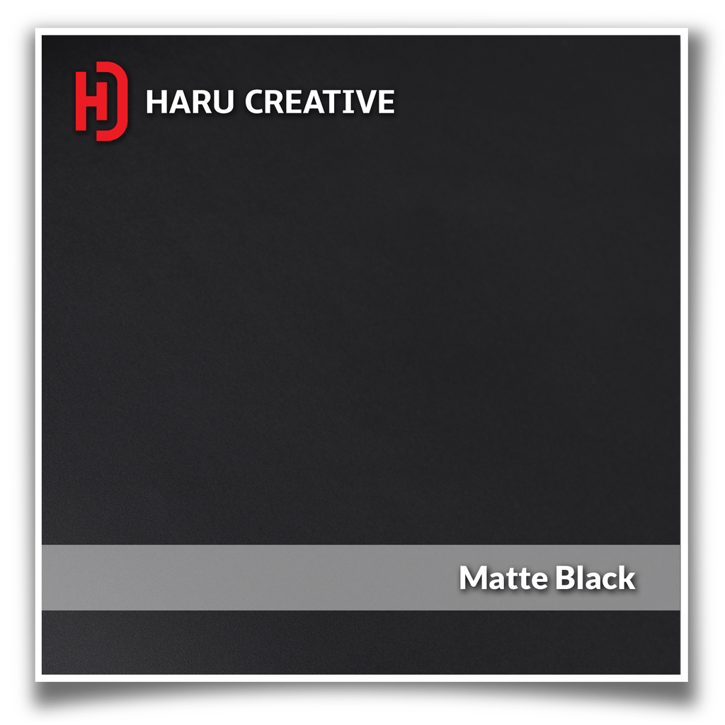 Black Matte Vinyl Wrap - Adhesive Decal Film Sheet Roll - Haru Creative Matte