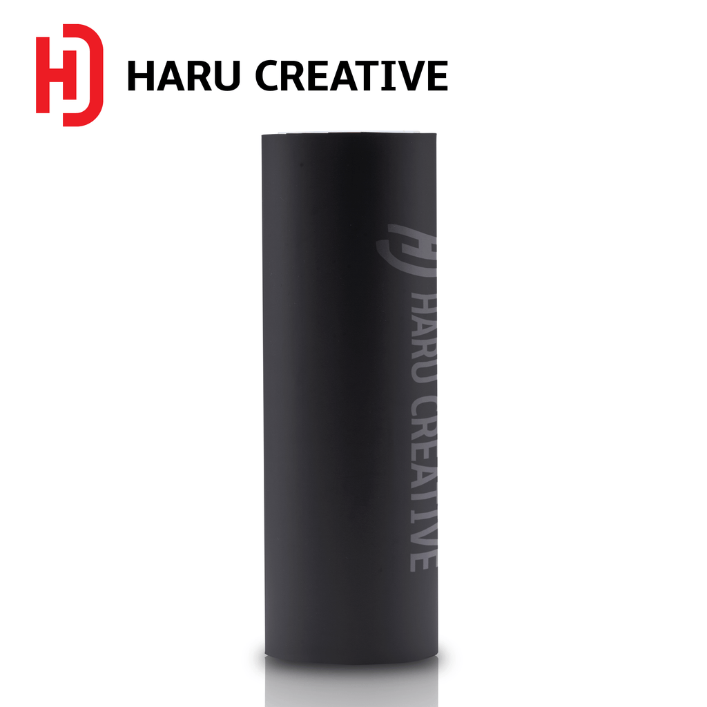 Black Matte Vinyl Wrap - Adhesive Decal Film Sheet Roll - Haru Creative Matte