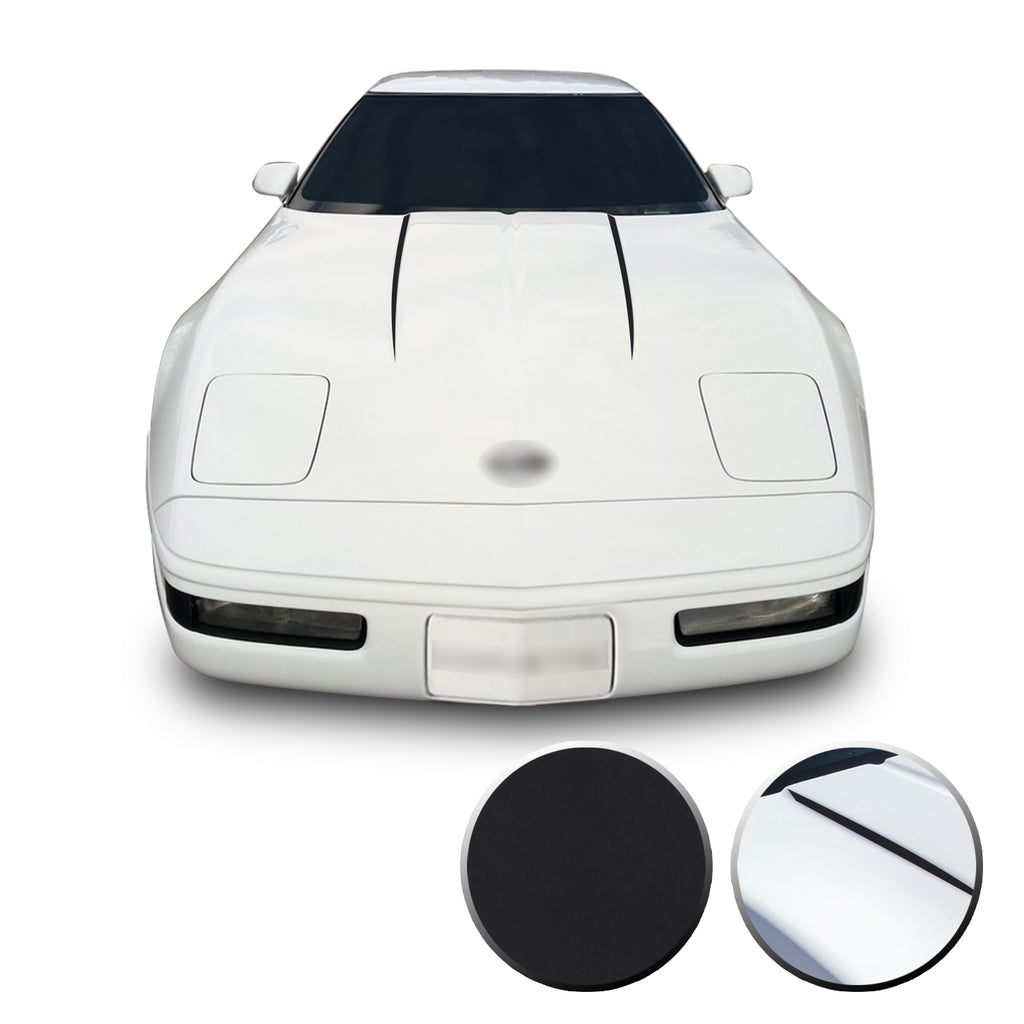 Hood Spears Graphic Overlay Pre Cut Vinyl Decal Compatible with Chevrolet Corvette C4 1984-1996