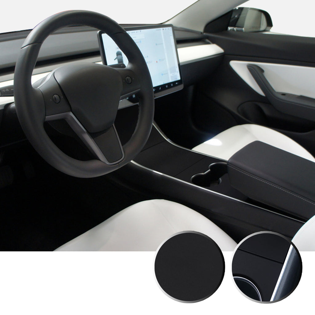 Center Console Vinyl Decal Overlay Trim Wrap Compatible with and Fits Model 3 2017-2020