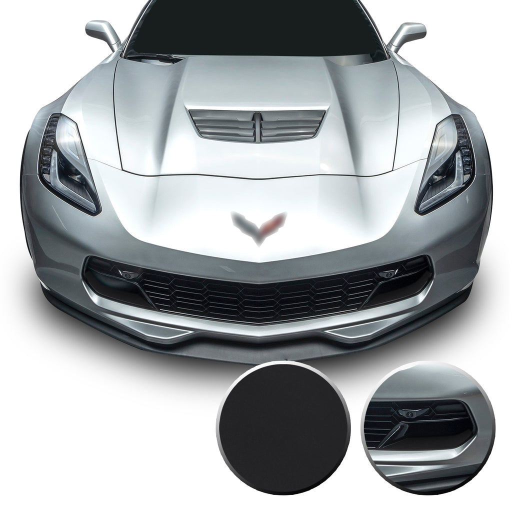 Front Grille Brake Scoop Accent Vinyl Decal Overlay Wrap Compatible with Corvette C7 Z06 Grand Sport 2014-2019