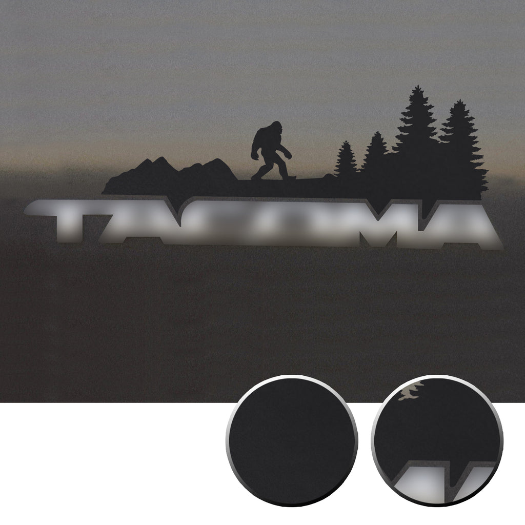 2x Door Badge Emblem Bigfoot Vinyl Decals Overlay Compatible with Toyota Tacoma 2005-2015
