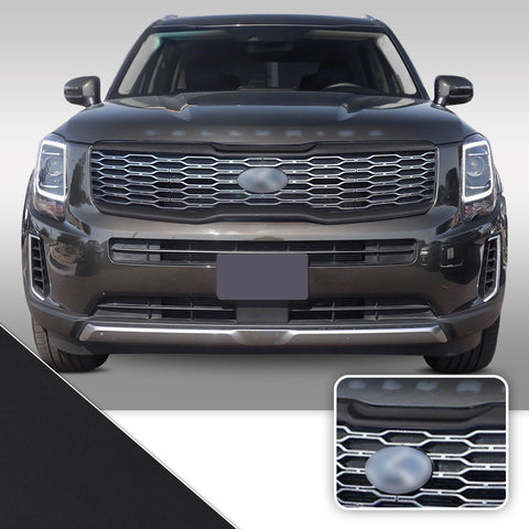 Front Grille Trim Chrome Delete Vinyl Wrap Kit Compatible with Kia Telluride 2020 - 2021