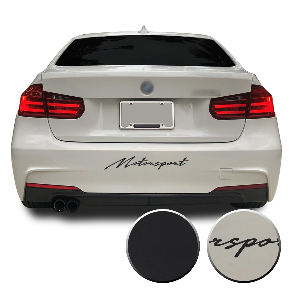 Motorsport Universal Rear Bumper Banner Graphic Overlay Pre Cut Vinyl Decal