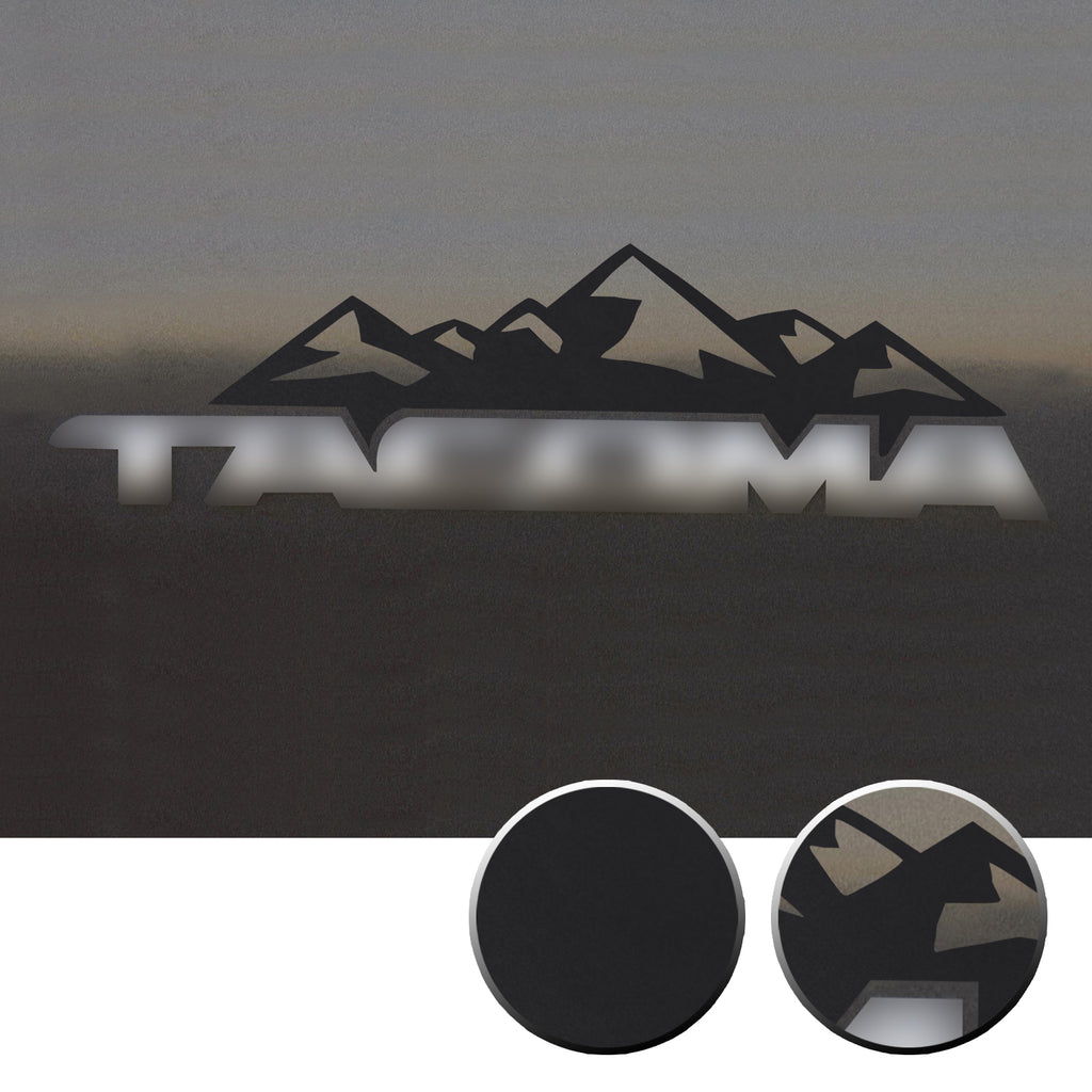2x Door Badge Emblem Mountain Vinyl Decals Overlay Compatible with Toyota Tacoma 2016-2020