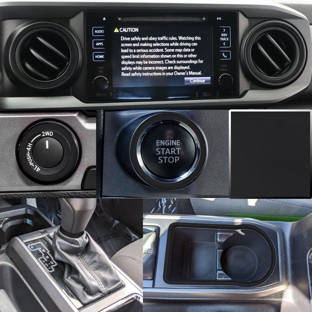 Dashboard Interior Trim Vinyl Overlay Decal Compatible with Tacoma 2016, 2017, 2018, 2019, 2020