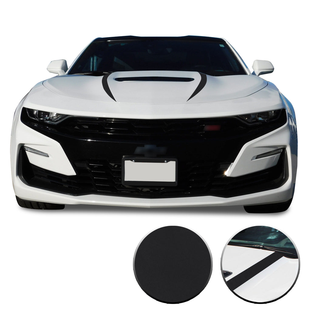 Front Hood Spear Vinyl Wrap Decal Cover Protector Compatible with and fits Camaro 2019-2020