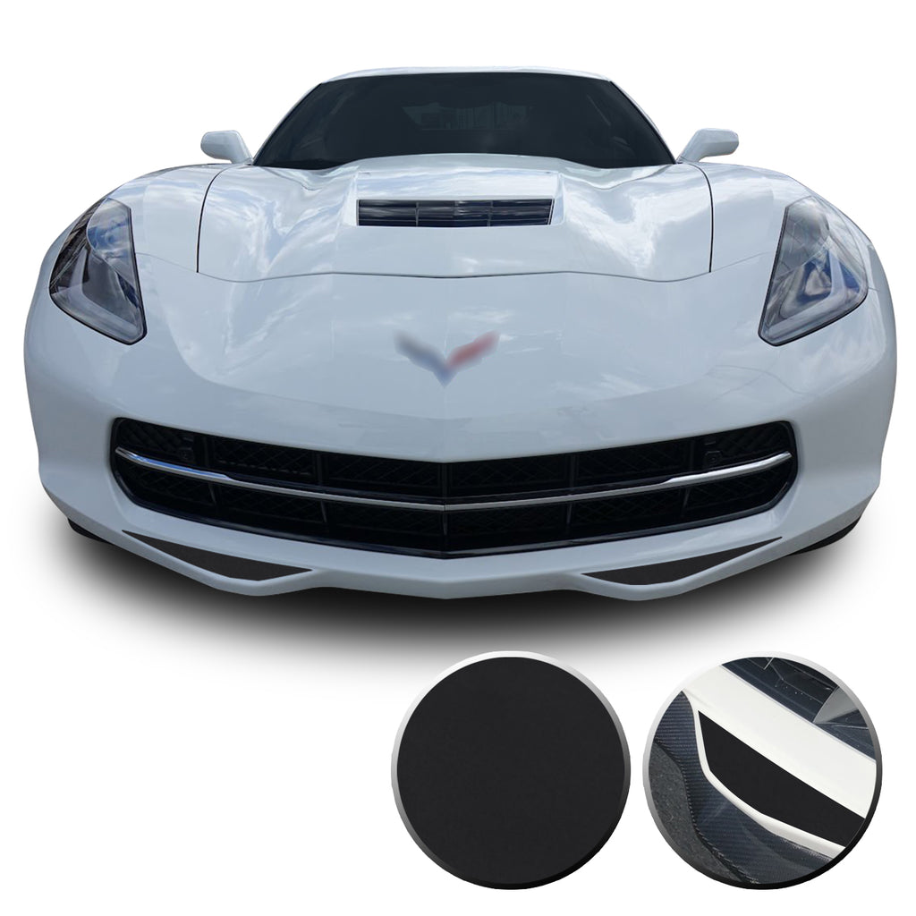 Front Bumper Fangs Accent Vinyl Decal Overlay Wrap Compatible with Corvette C7 2014-2019