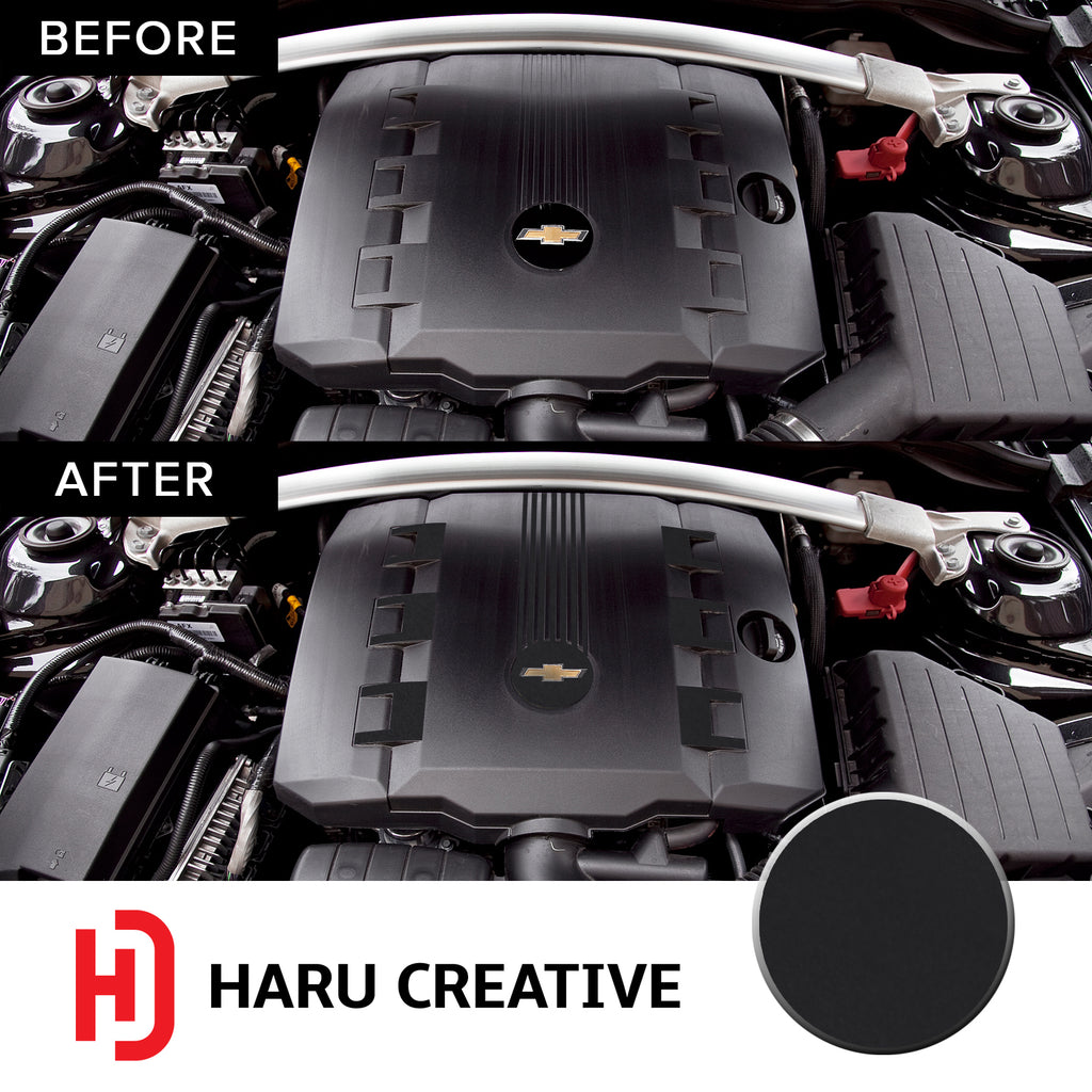 Engine V6 Cover Vinyl Decal Overlay Trim Wrap Compatible with & Fits Camaro RS 2010-2015