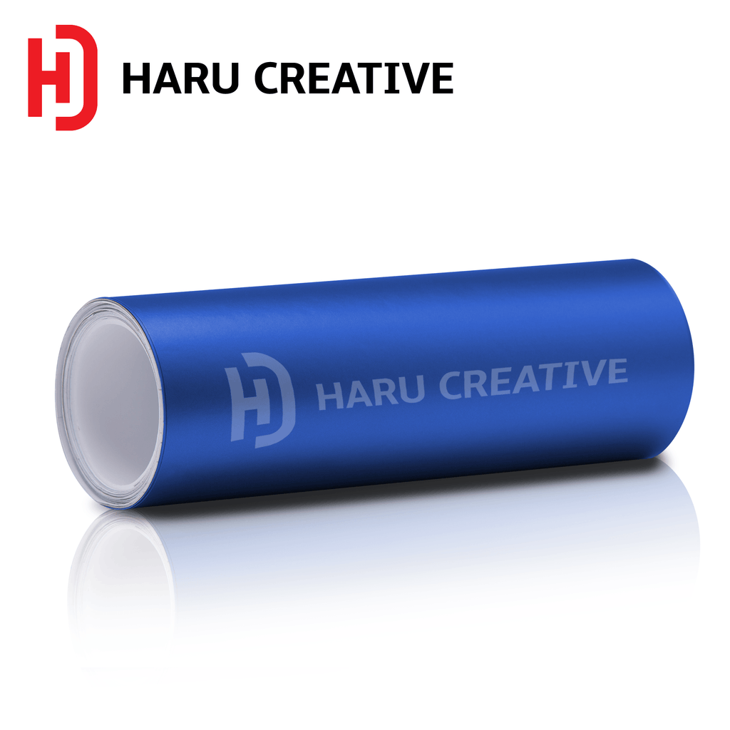 Blue Matte Vinyl Wrap - Adhesive Decal Film Sheet Roll - Haru Creative Matte