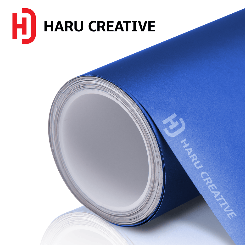 Blue Matte Vinyl Wrap - Adhesive Decal Film Sheet Roll - Haru Creative Matte