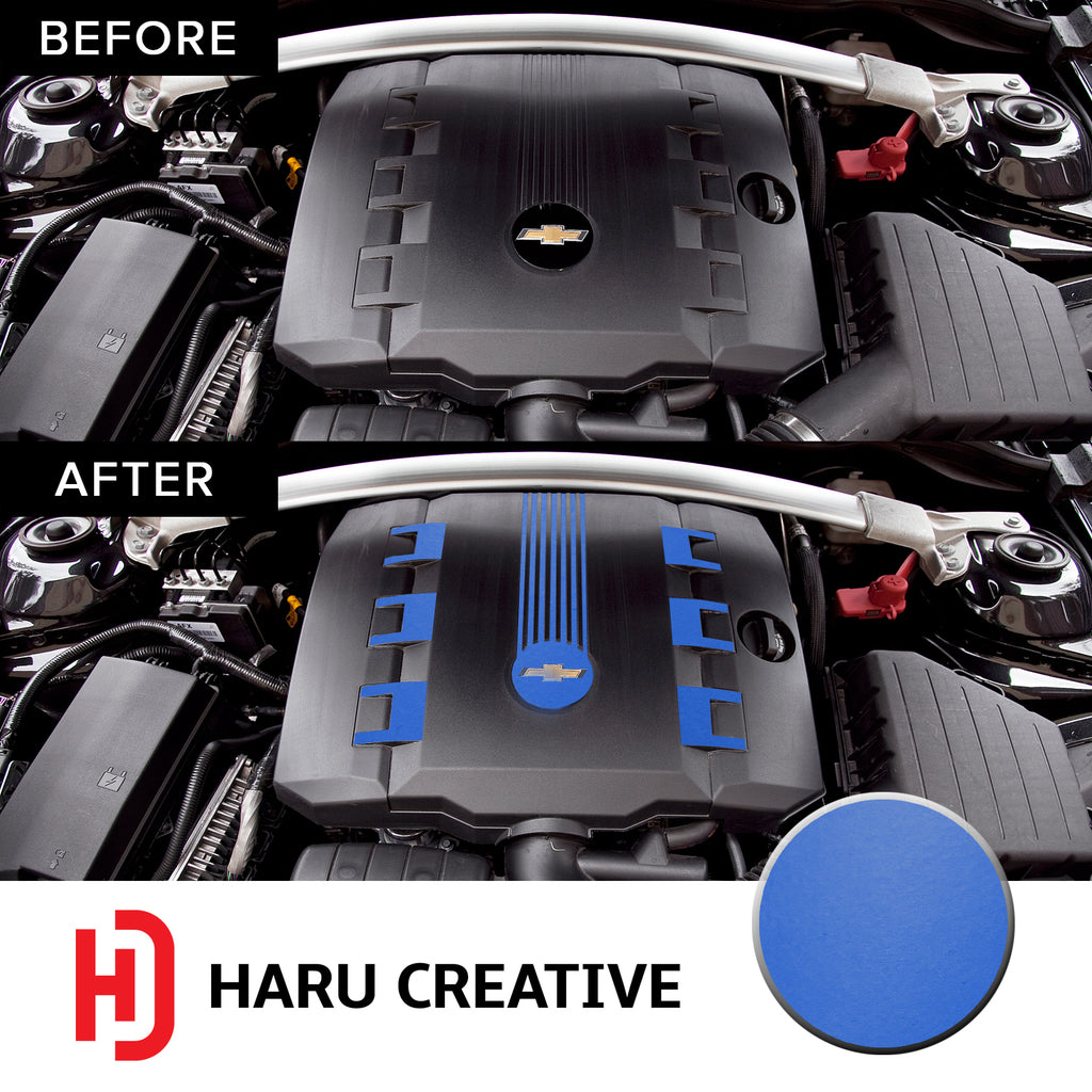 Engine V6 Cover Vinyl Decal Overlay Trim Wrap Compatible with & Fits Camaro RS 2010-2015