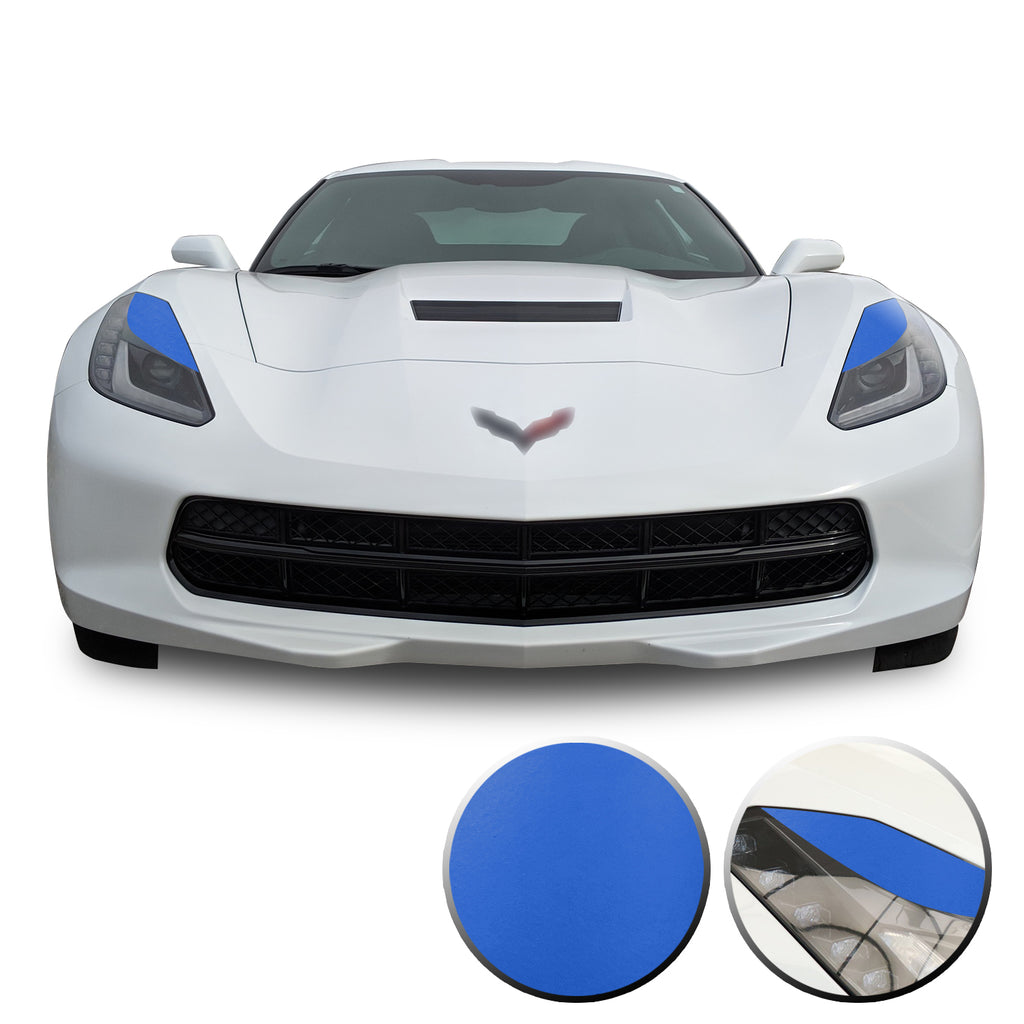 Headlight Eyelids Vinyl Decal Overlay Wrap Compatible with Corvette C7 2014-2019