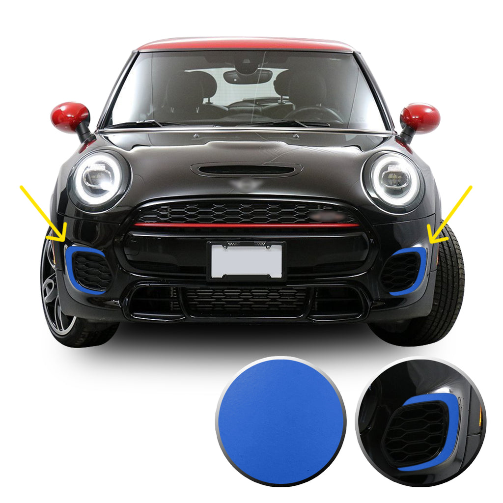 Front Bumper Bezel Accent Vinyl Decal Overlay Wrap Compatible with John Cooper Works F56 F57 F55 Mini 2015-2020