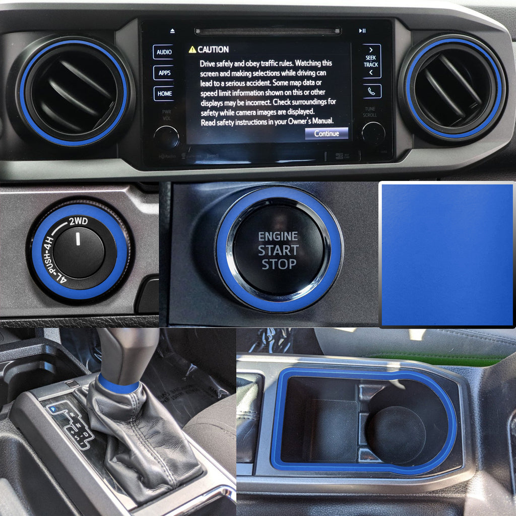 Dashboard Interior Trim Vinyl Overlay Decal Compatible with Tacoma 2016, 2017, 2018, 2019, 2020