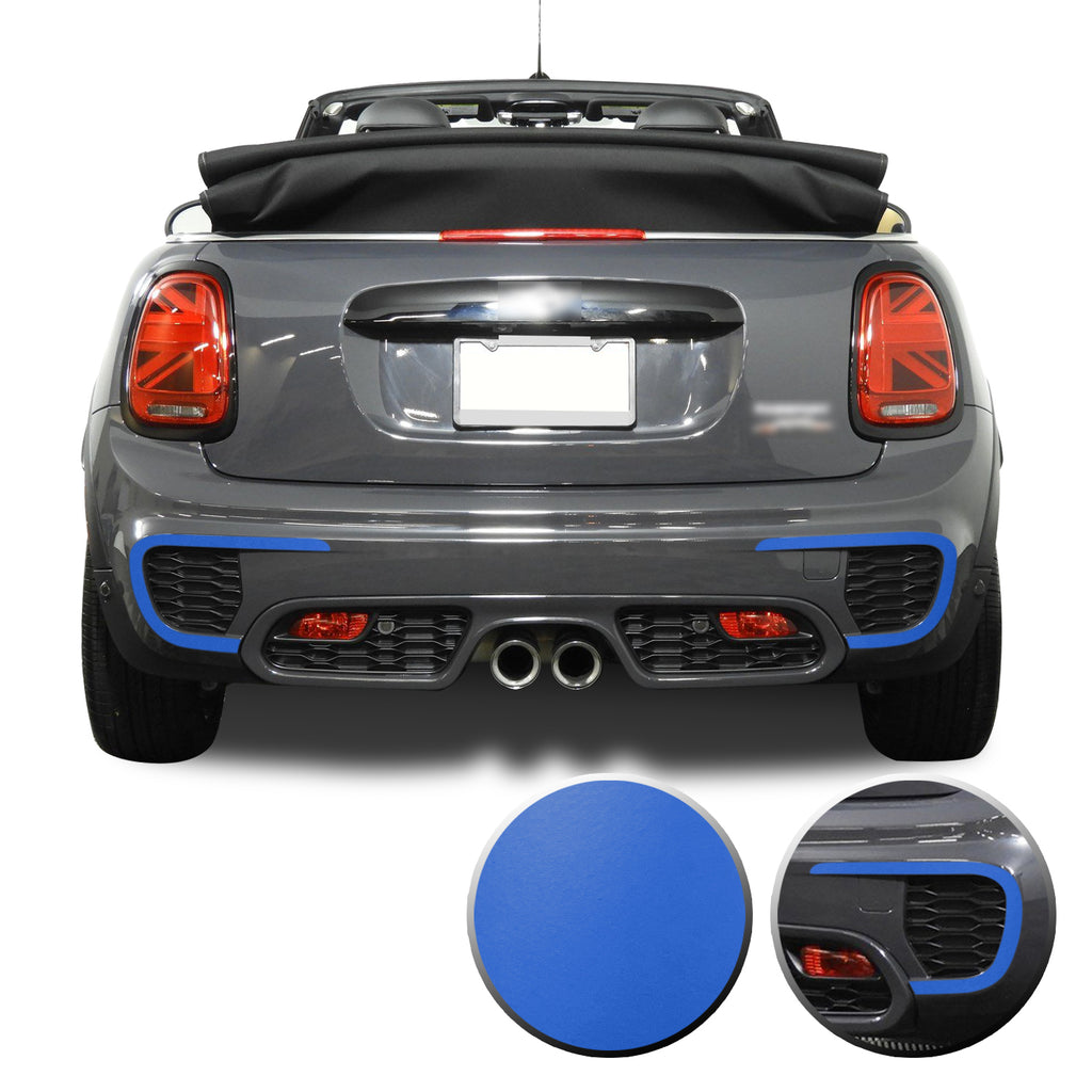 Rear Bumper Bezel Accent Vinyl Decal Overlay Wrap Compatible with John Cooper Works F56 F57 F55 Mini 2015-2020
