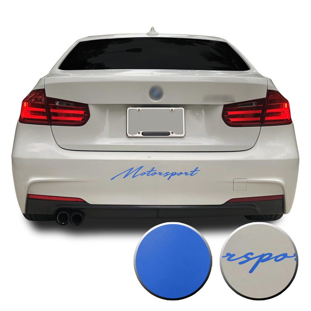 Motorsport Universal Rear Bumper Banner Graphic Overlay Pre Cut Vinyl Decal