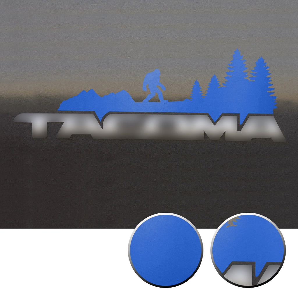 2x Door Badge Emblem Bigfoot Vinyl Decals Overlay Compatible with Toyota Tacoma 2005-2015