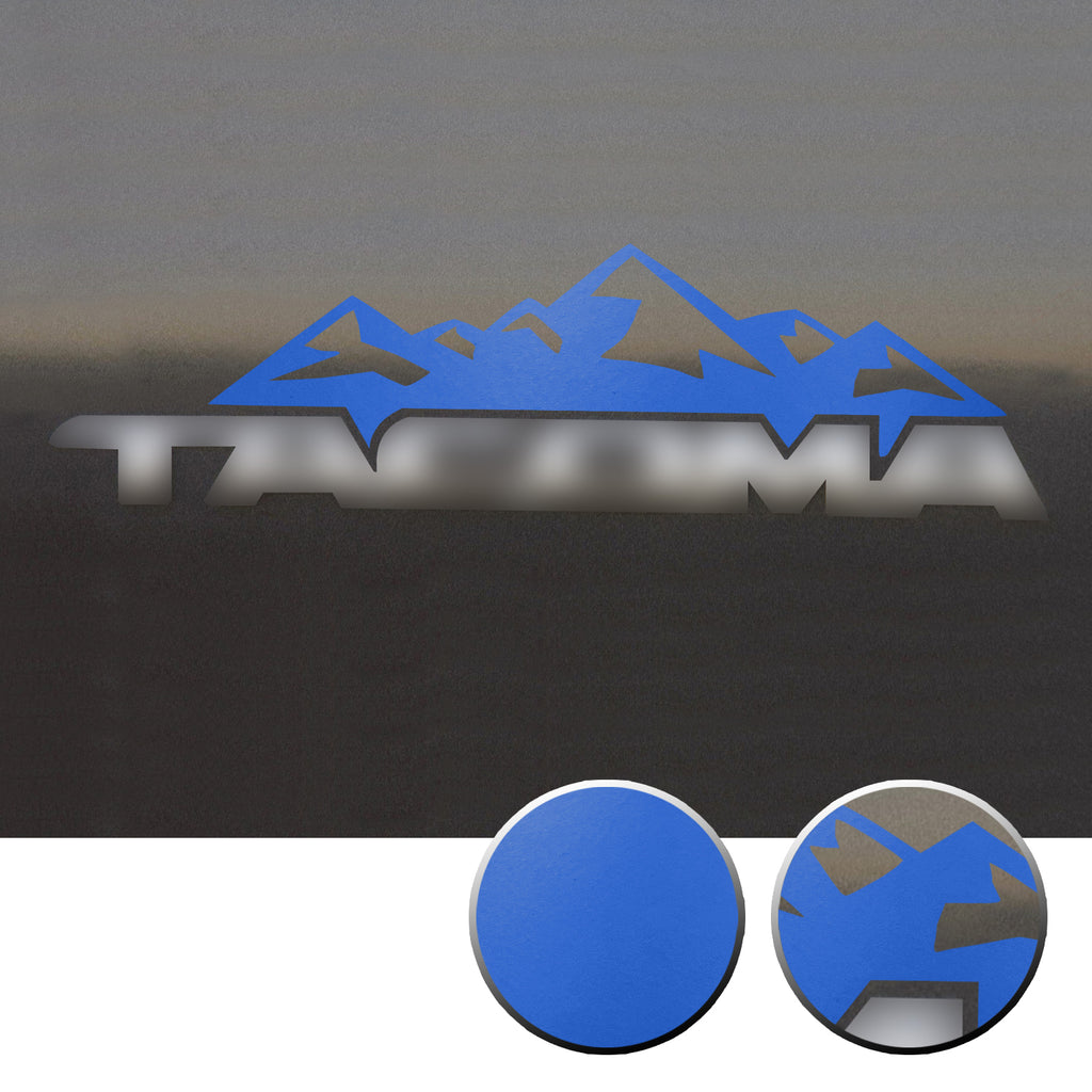 2x Door Badge Emblem Mountain Vinyl Decals Overlay Compatible with Toyota Tacoma 2005-2015