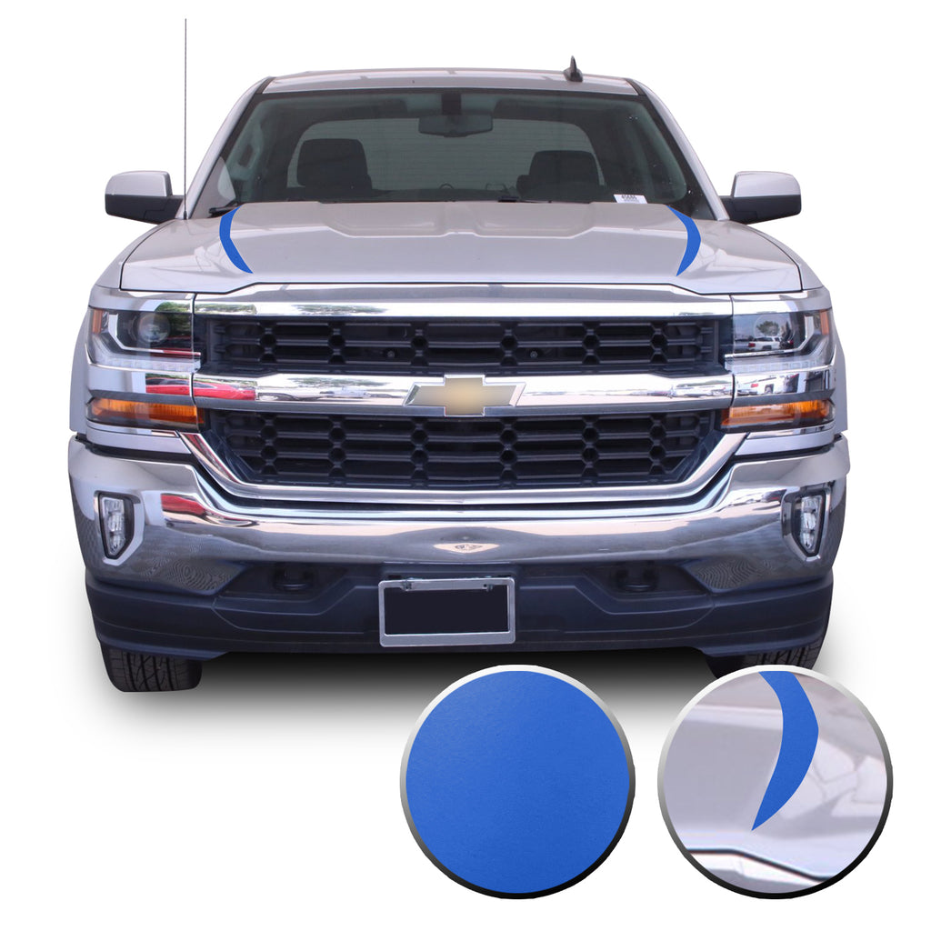 Hood Spears Graphic Overlay Vinyl Decal Wrap Compatible with Silverado 1500 2016-2018