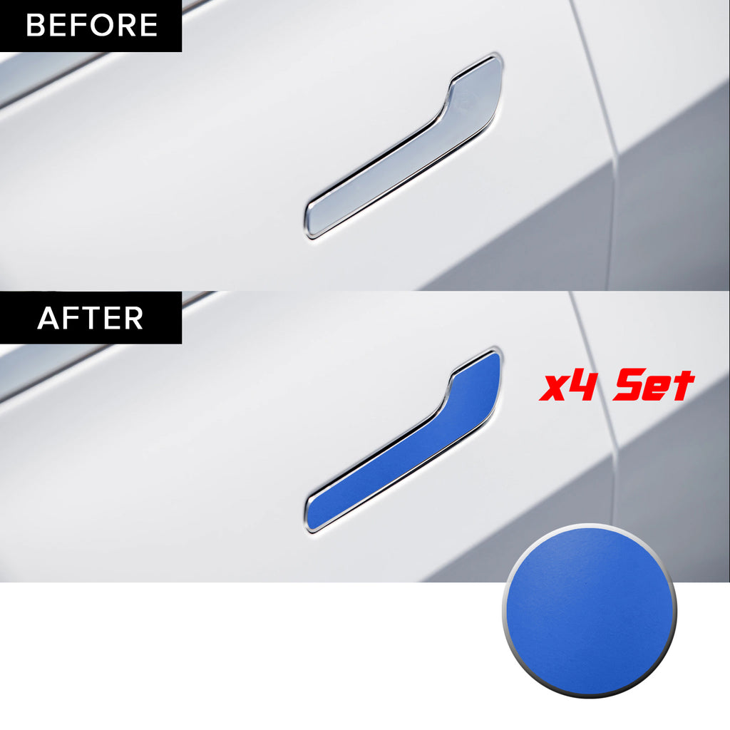 Door Handle Chrome Delete Precut Vinyl Wrap Overlay Kit Compatible with and Fits Tesla Model 3 2017-2020