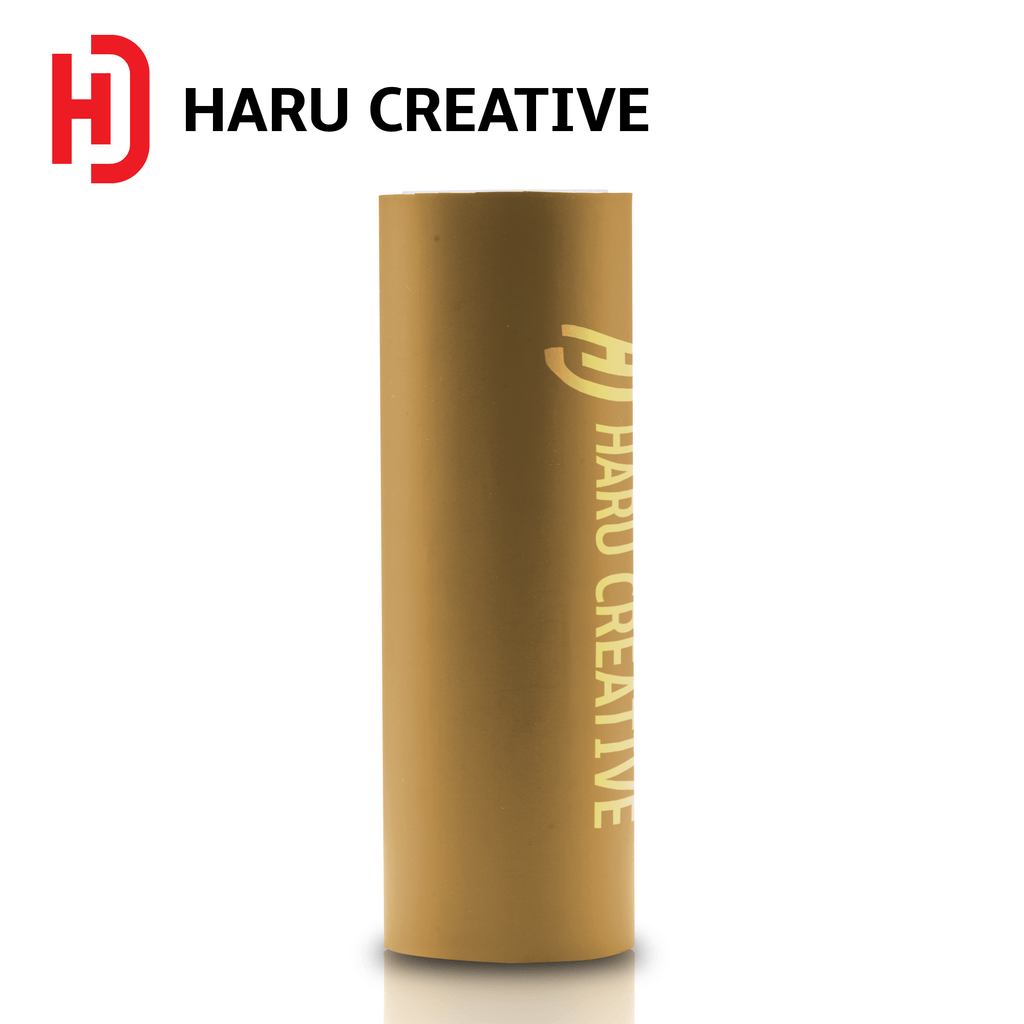 Gold Matte Vinyl Wrap - Adhesive Decal Film Sheet Roll - Haru Creative Matte