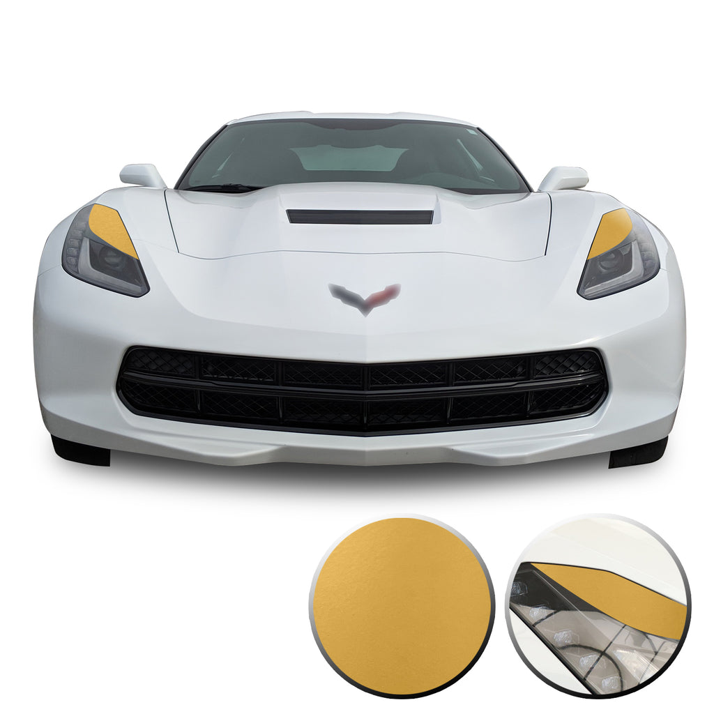 Headlight Eyelids Vinyl Decal Overlay Wrap Compatible with Corvette C7 2014-2019