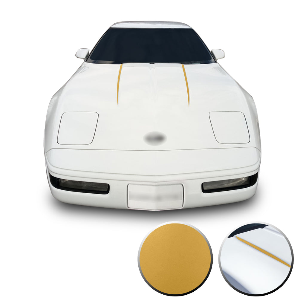 Hood Spears Graphic Overlay Pre Cut Vinyl Decal Compatible with Chevrolet Corvette C4 1984-1996