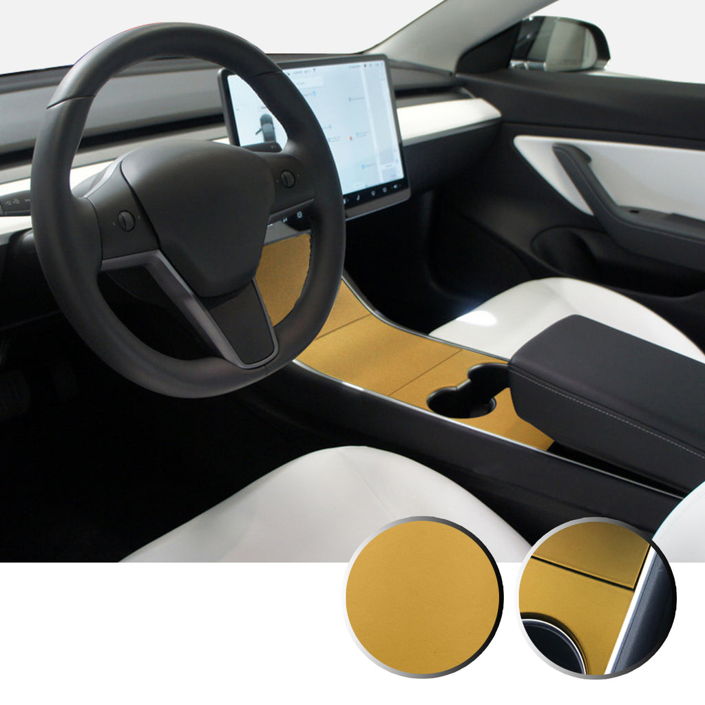 Center Console Vinyl Decal Overlay Trim Wrap Compatible with and Fits Model 3 2017-2020