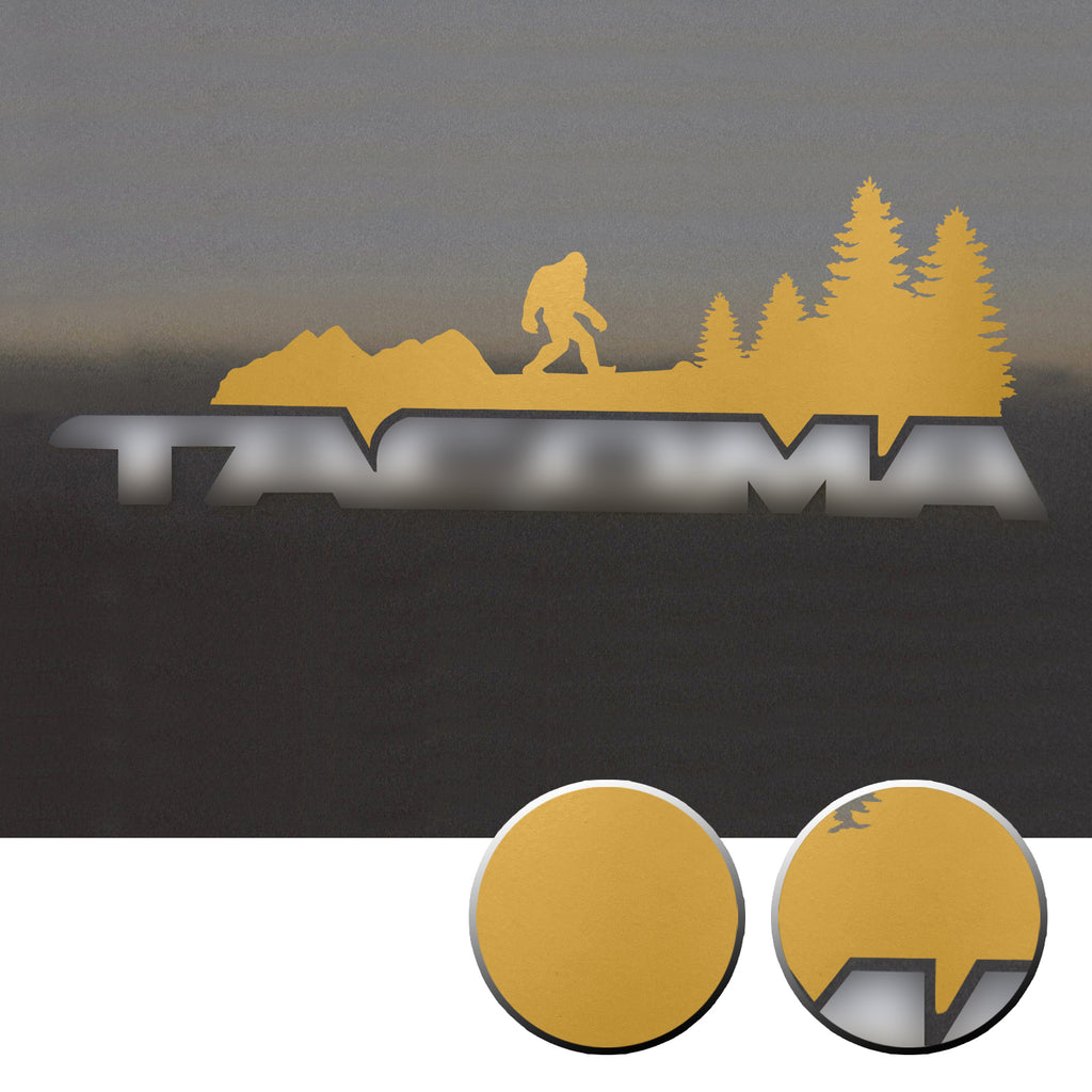 2x Door Badge Emblem Bigfoot Vinyl Decals Overlay Compatible with Toyota Tacoma 2005-2015
