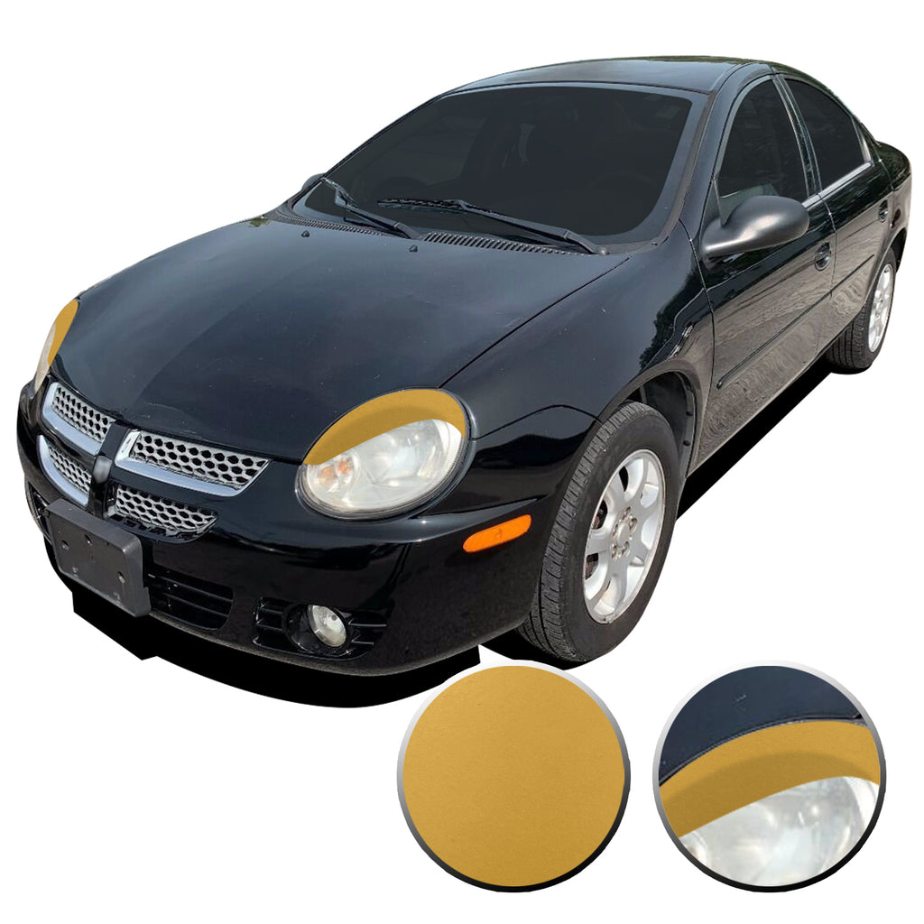 Headlight Eyelid Eyebrow Overlay Vinyl Decal Compatible with Dodge Neon SRT-4 R/T SXT 2003 2004 2005