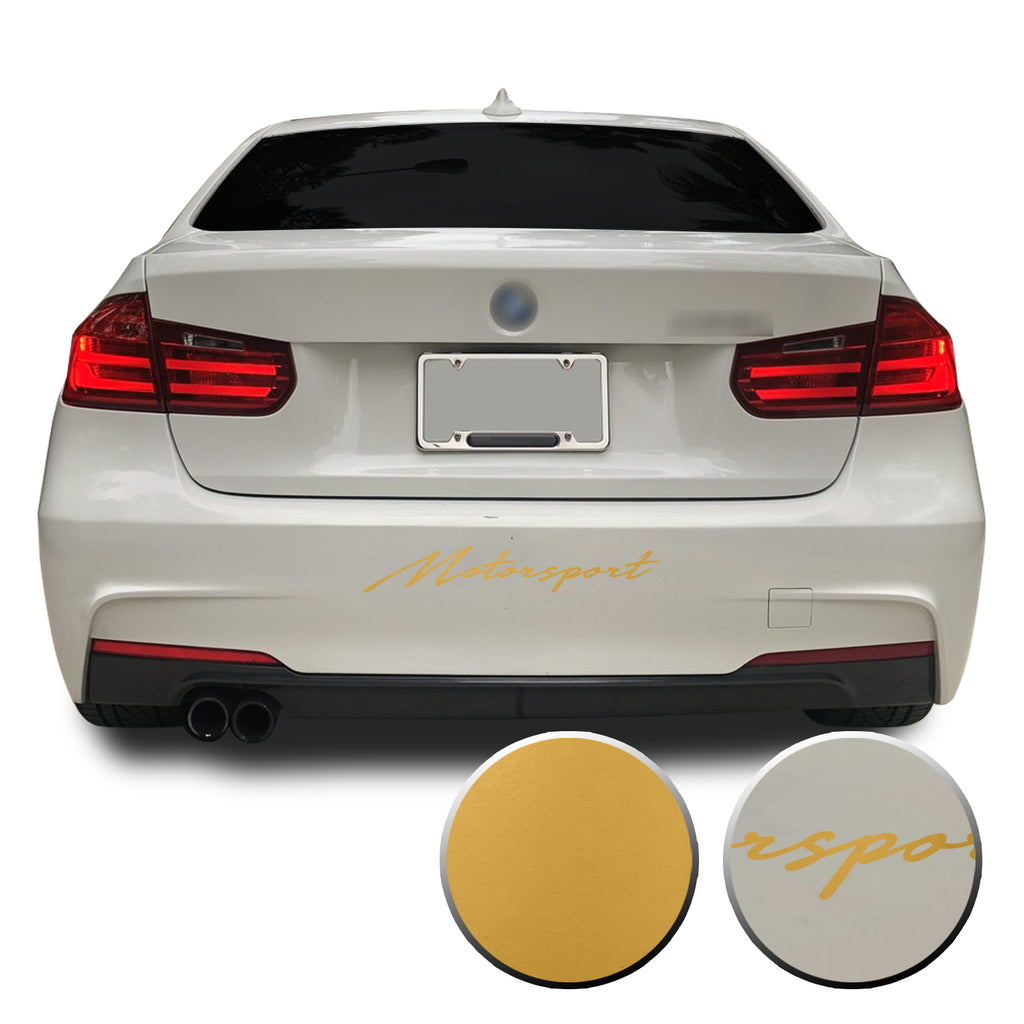 Motorsport Universal Rear Bumper Banner Graphic Overlay Pre Cut Vinyl Decal
