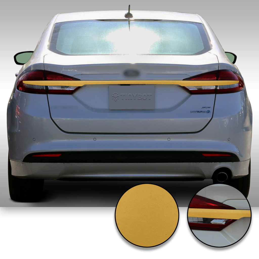 Trunk Trim Rear Chrome Delete Precut Vinyl Wrap Overlay Kit Compatible with and Fits Fusion 2017-2019