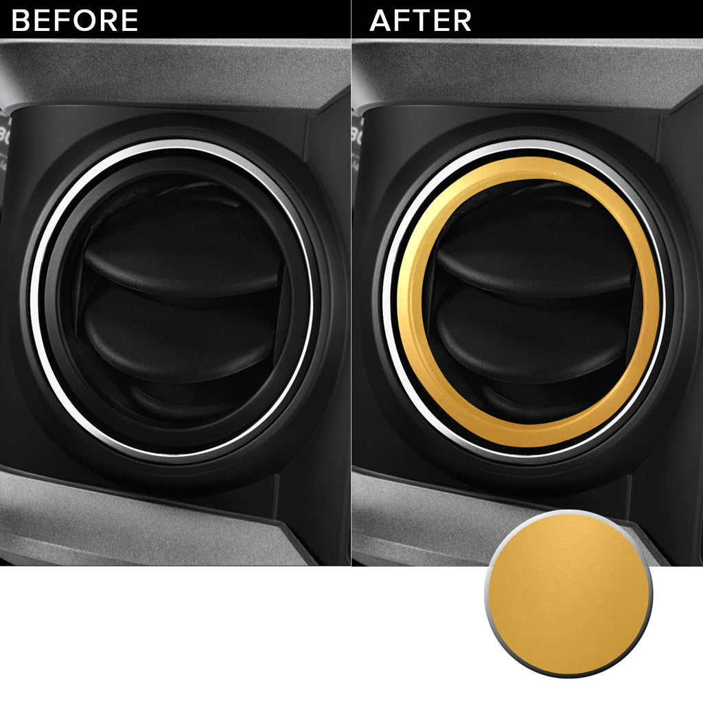 AC Vent Ring (4 Piece Kit) Overlay Vinyl Decal Compatible with and Fits Toyota Tacoma 2016-2019