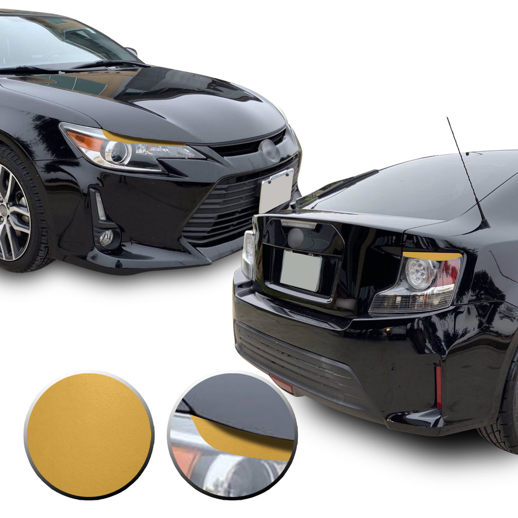 Headlight & Tail Light Eyelid Eyebrow Overlay Vinyl Decal Compatible with Scion tC 2014-2016