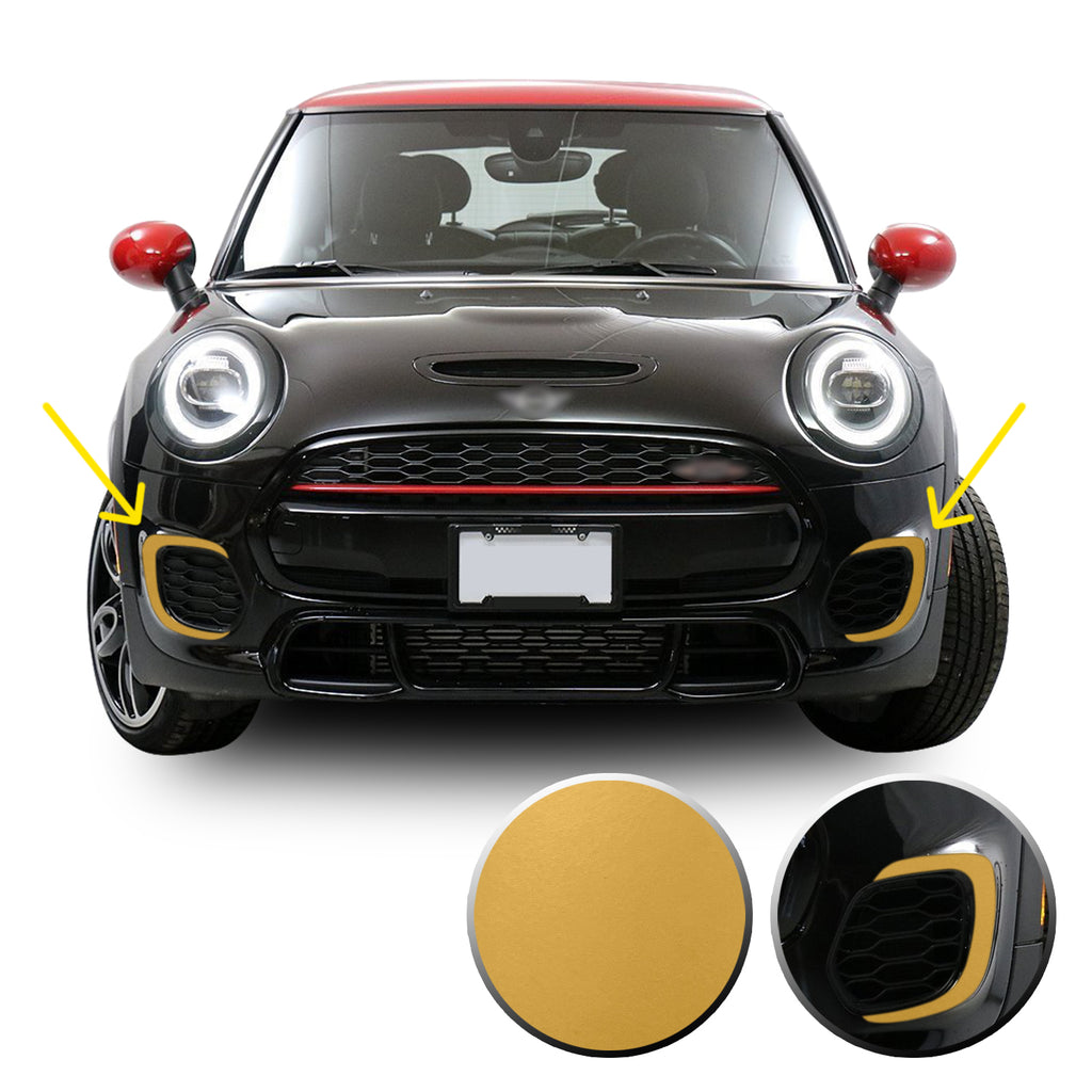 Front Bumper Bezel Accent Vinyl Decal Overlay Wrap Compatible with John Cooper Works F56 F57 F55 Mini 2015-2020