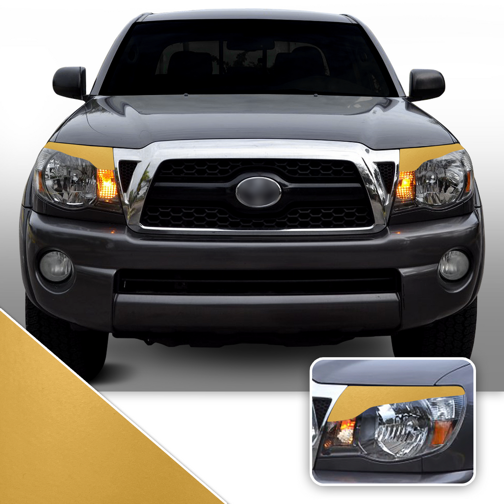 Headlight Eyelid Accent Vinyl Decal Overlay Wrap Compatible with Toyota Tacoma 2005-2011