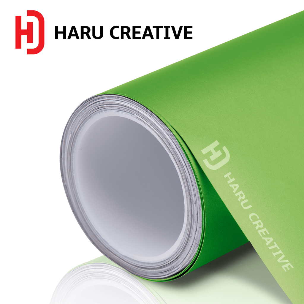 Green Matte Vinyl Wrap - Adhesive Decal Film Sheet Roll - Haru Creative Matte